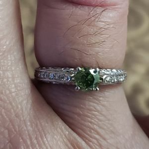 Green diamond ring
